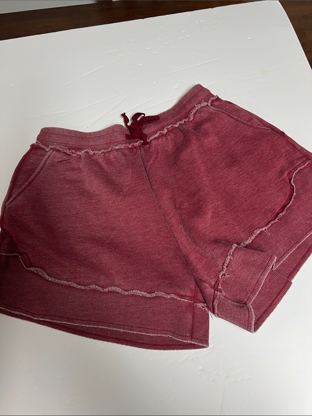 NWT Discount Divas Shorts Lived in Fabric XL Red Burgundy